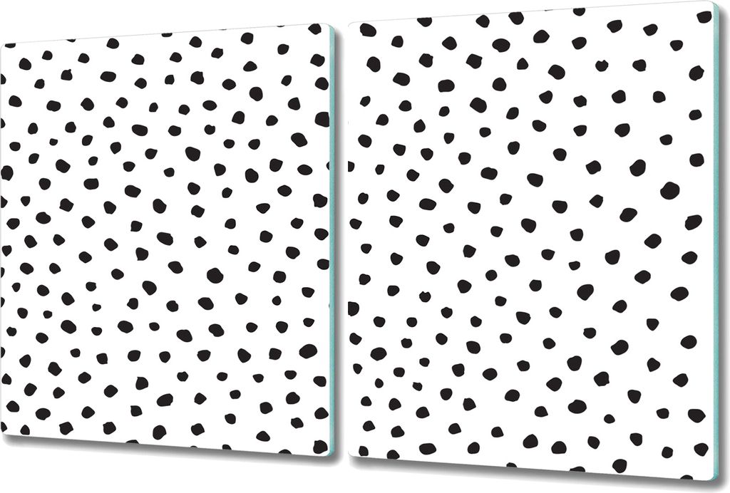 Herd-Abdeckplatte Glas Schneidebrett Ceranfeld-Abdeckung - 2x 40x52 cm - Springende Zebras