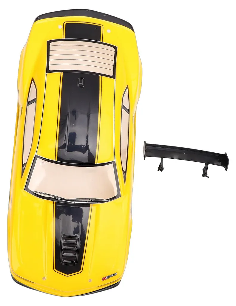 Carrosserie RC 1/10 Jaune et Noir : Rénovez votre Châssis 26 cm Usé