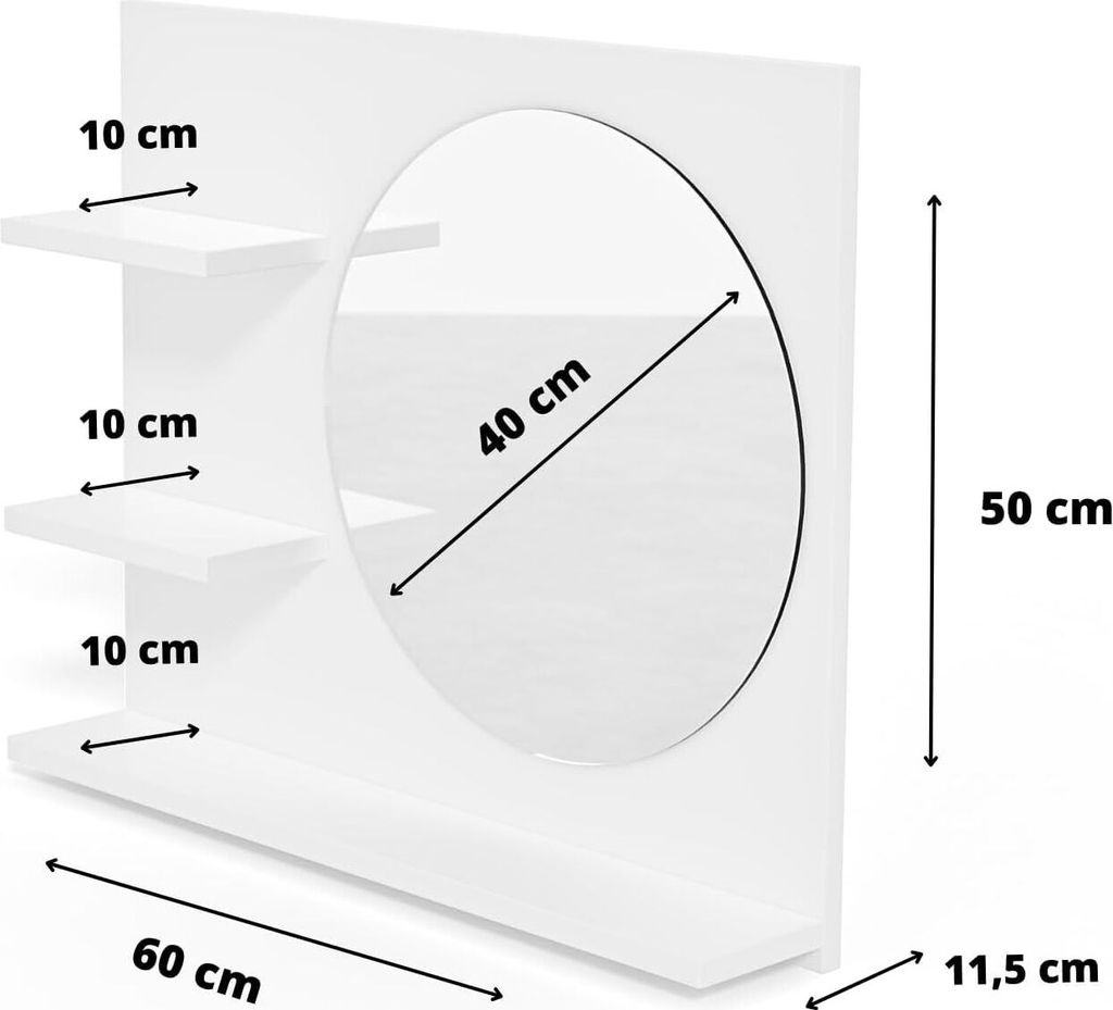 N stenn zrkadlo 60 cm x 50 cm k pe ov kaufland sk