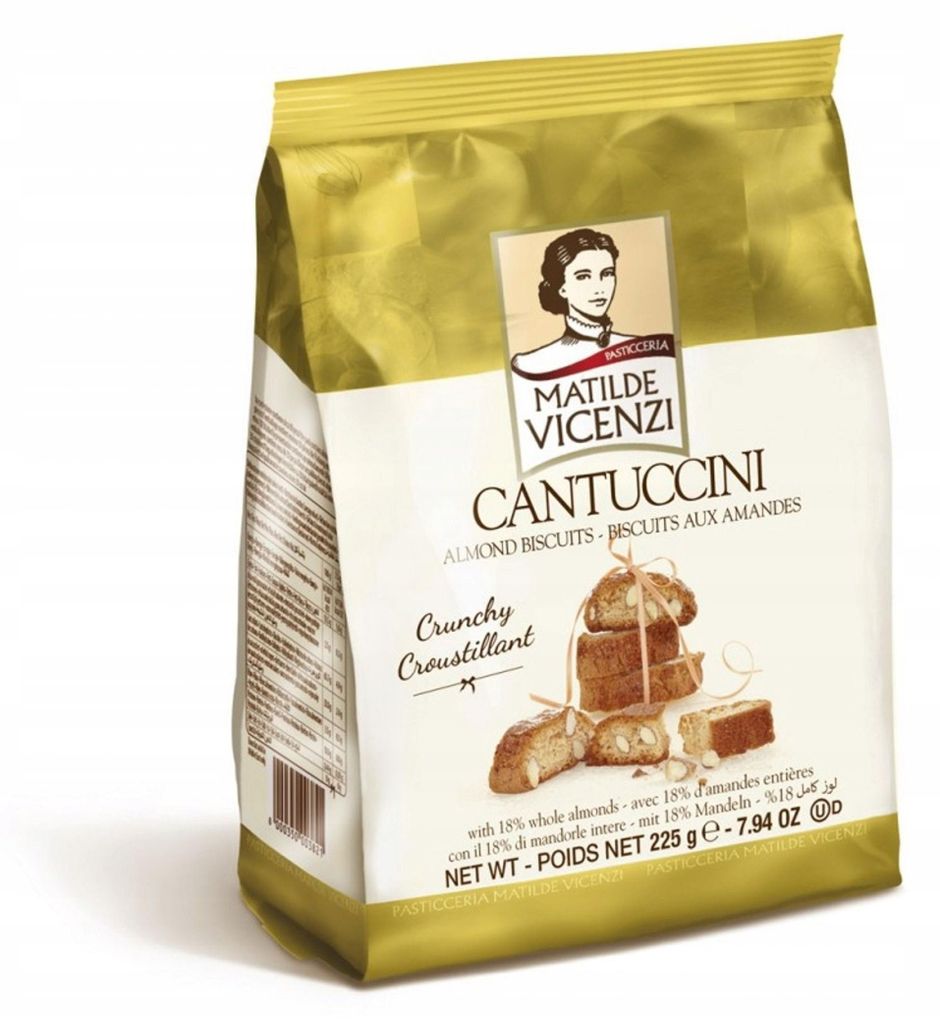 Cantucini-amandelen stukjes, 225g - Matilde Vicenzi Productafbeelding 