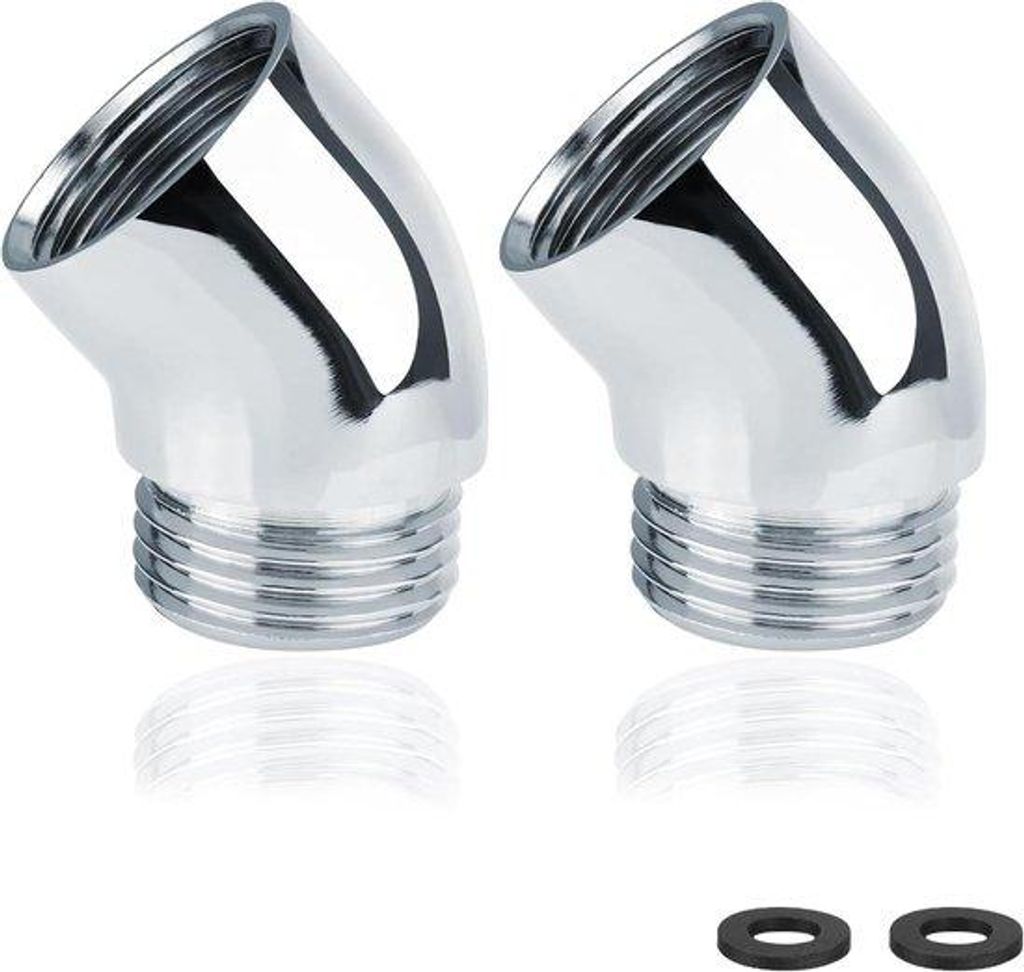 Duschkop-Anbauteil 2 Stück Duschnahtadapter mit 2 Dichtungen beweglicher Duscharm-Anschluss
