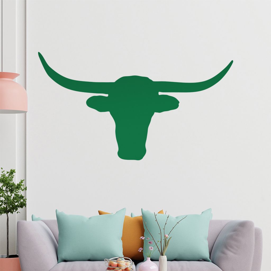 KIWISTAR Stier - Wüste Hörner Kopf Wandtattoo in 6 Größen - Wandaufkleber Wall Sticker - Dekoration, Küche, Wohnzimmer, Schlafzimmer, Badezimmer
