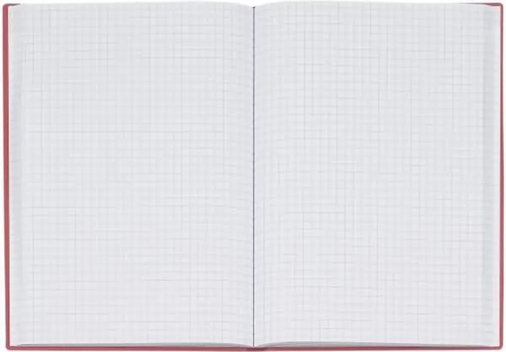 Suivi comptable clair : Livre de comptes A5 quadrillé 5 mm rouge