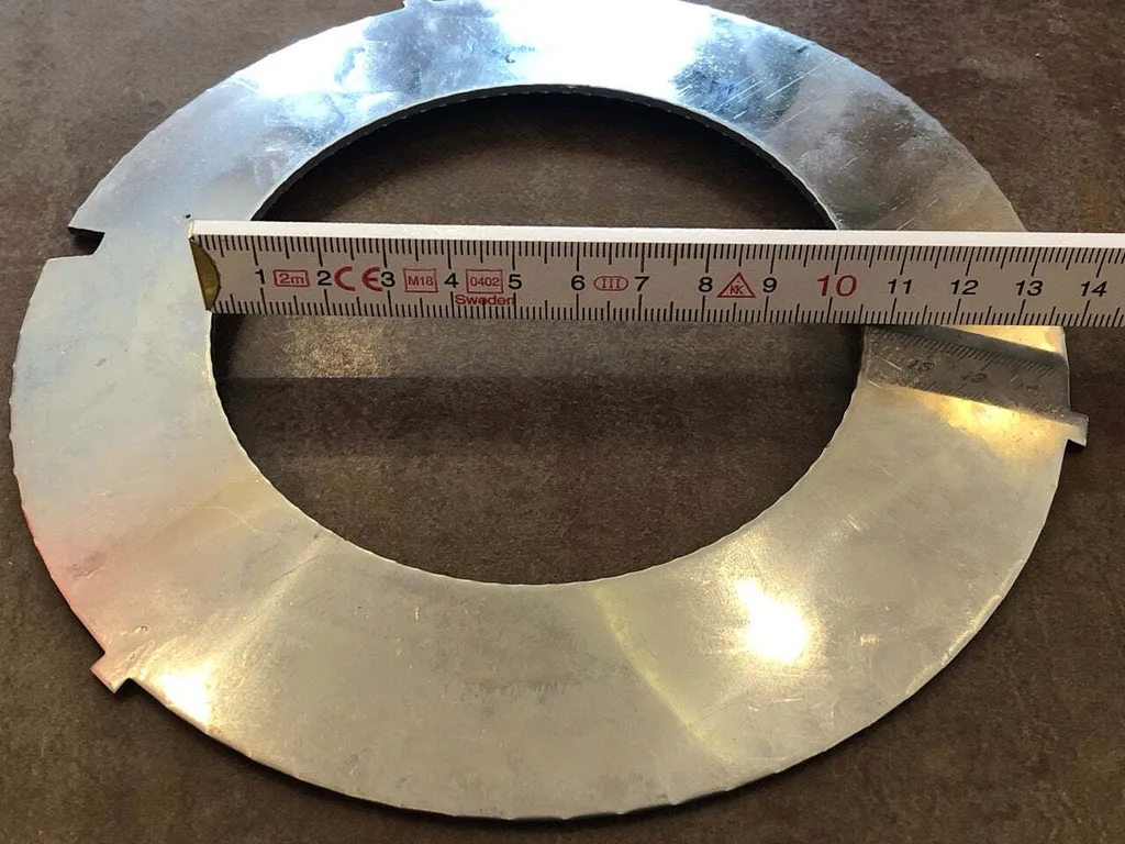 Anneau de brûleur 170 / 105 mm inférieur pour insert mazout 6 kW