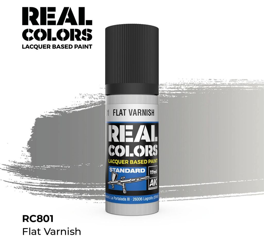 AK Interactive REAL COLORS Flat Varnish 17 ml.