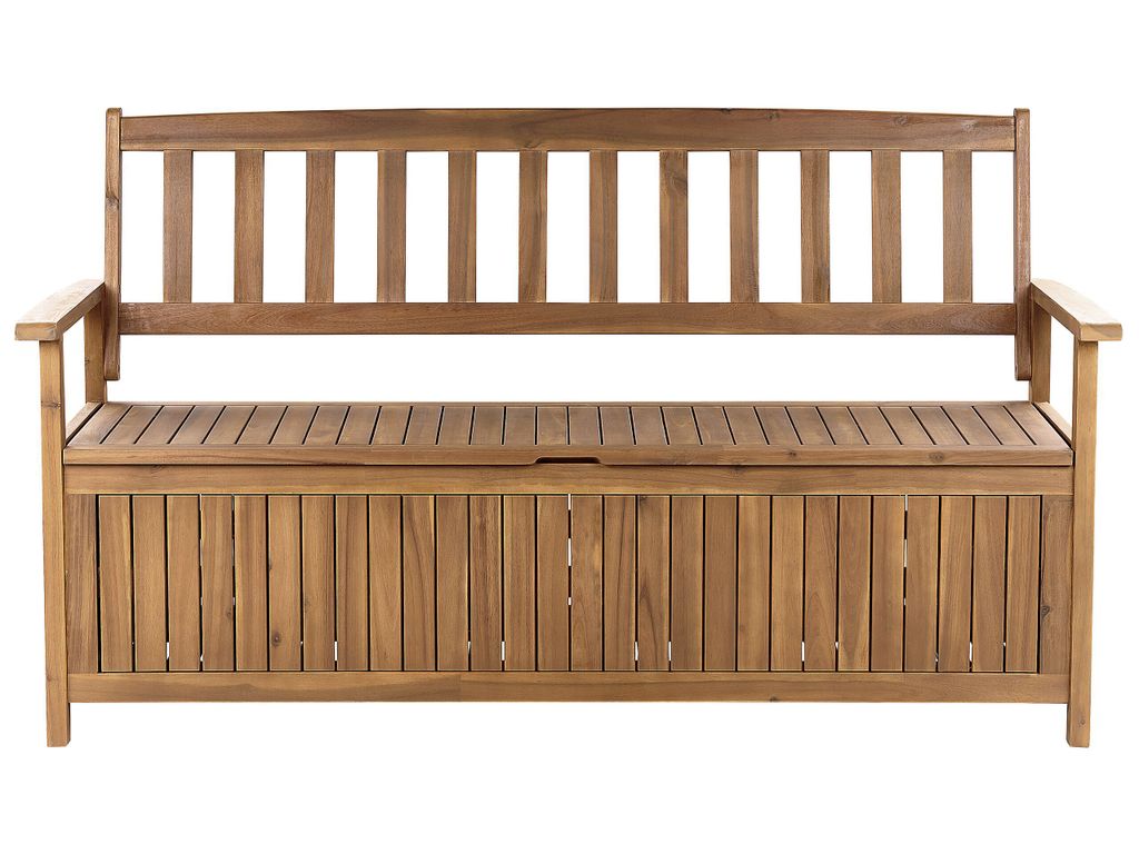 BELIANI 3-Sitzer Gartenbank Hellbrun Akazienholz 160 cm mit Produktbild 3