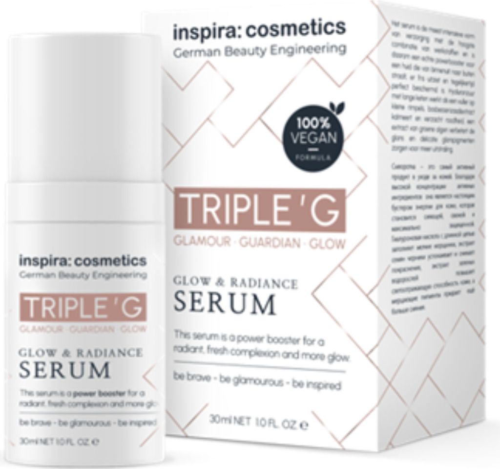 TRIPLE'G Glow & Radiance Serum 30ml, 100%vegan, GlowBooster, Hyaluronsäure