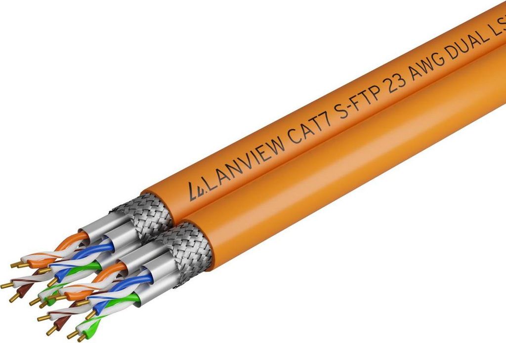 Lanview Cat7 S-FTP Netzwerk-Doppelkabel, LVN122510