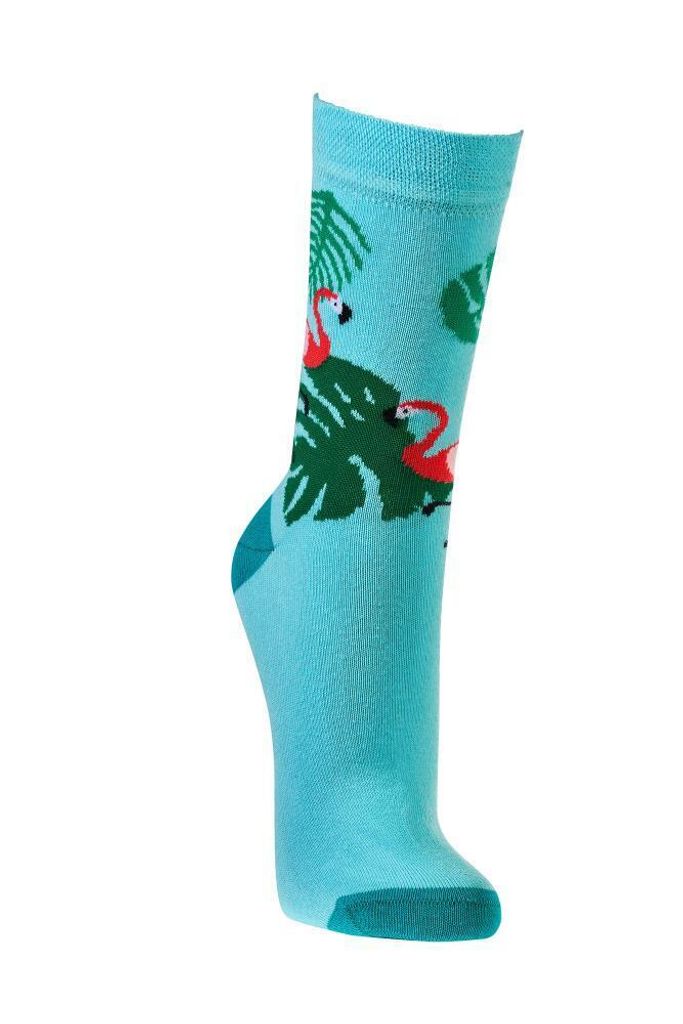 Socks Socken Damen 3 4 Fun Flamingo Paar