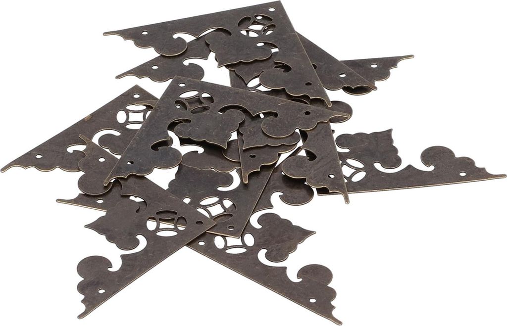 10Set Antique Flatangle Edge Guard Triangular Wood Box Ecke Beschtzer Hardware -Zubeh?r