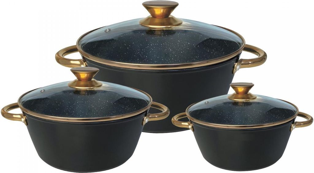 Cheffinger CF-RGC01: 6-Teiliger Marmortopf - Roségold Produktbild 
