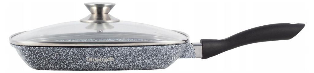 Granit-Grillpfanne 28 Cm Deckel Induktion Produktbild 