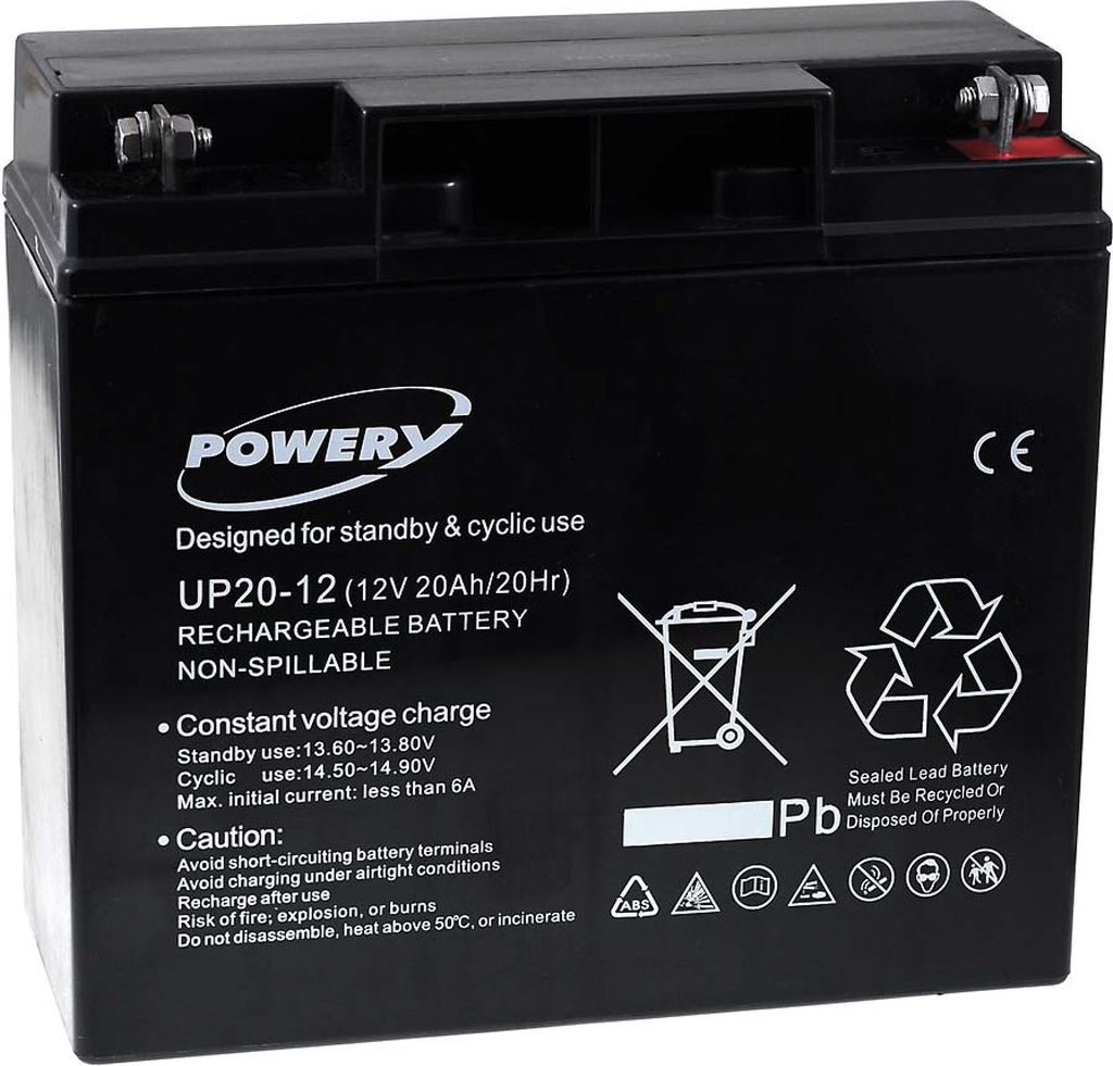Batterie gel-plomb UP20-12 12V 20Ah (remplace les 18Ah) Image du produit 