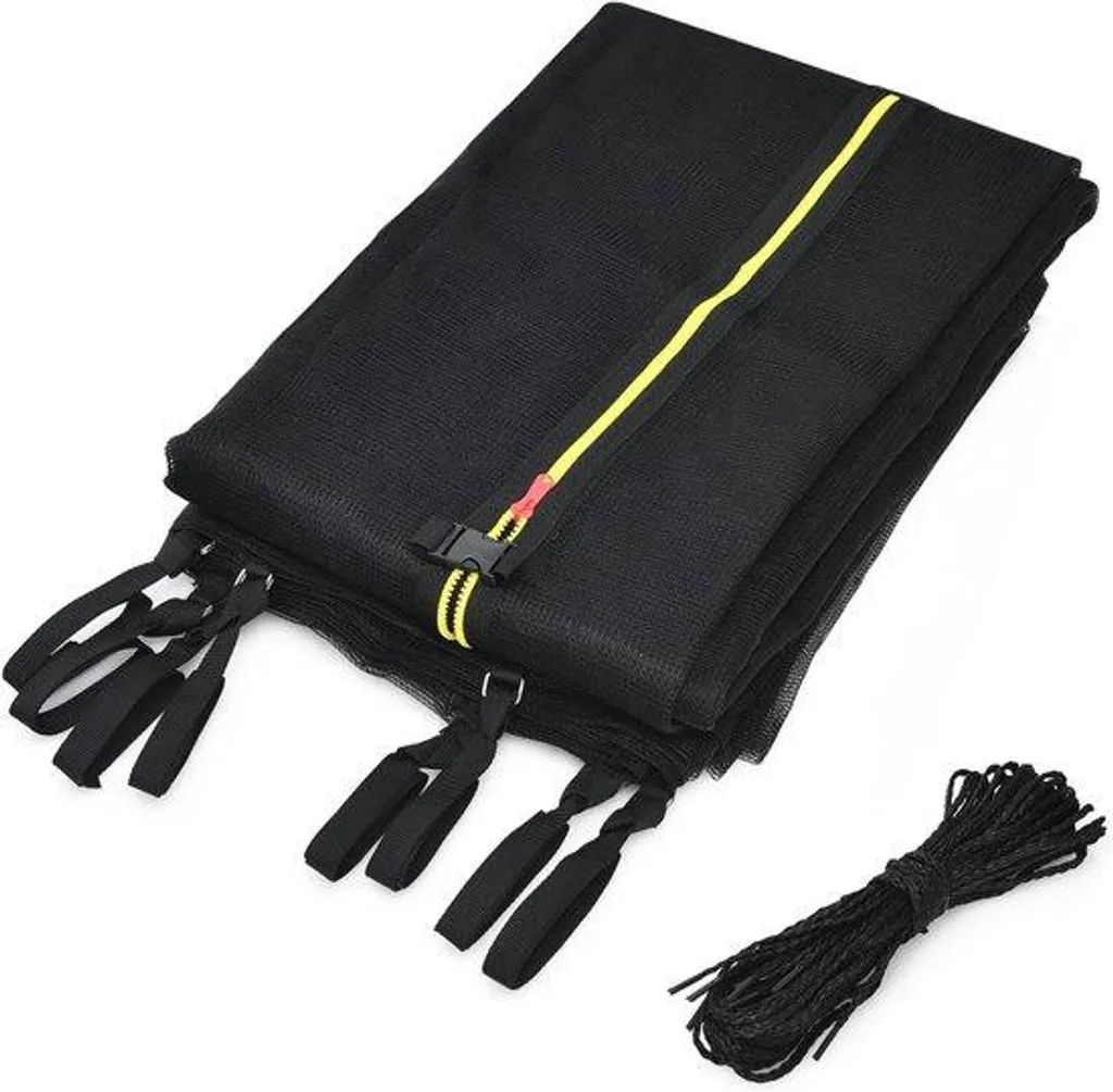 Filet de sécurité trampoline Ø 427 cm à 8 poteaux hauteur 180 cm noir