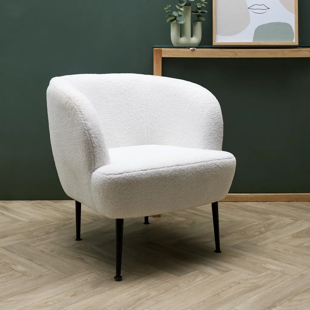 Fauteuil Salon Kiera pour Coin Lecture - Fauteuil de Repos Grand Dossier