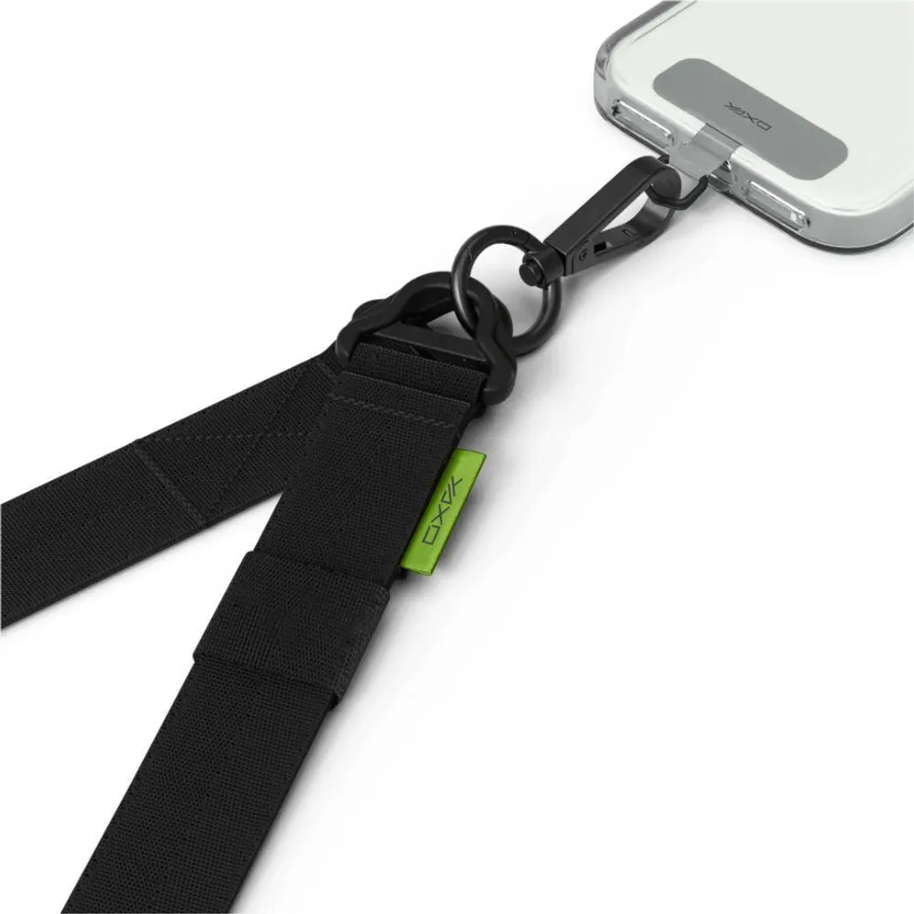 Lanyard téléphone Crossbody Sport YAXO noir résistant et ajustable