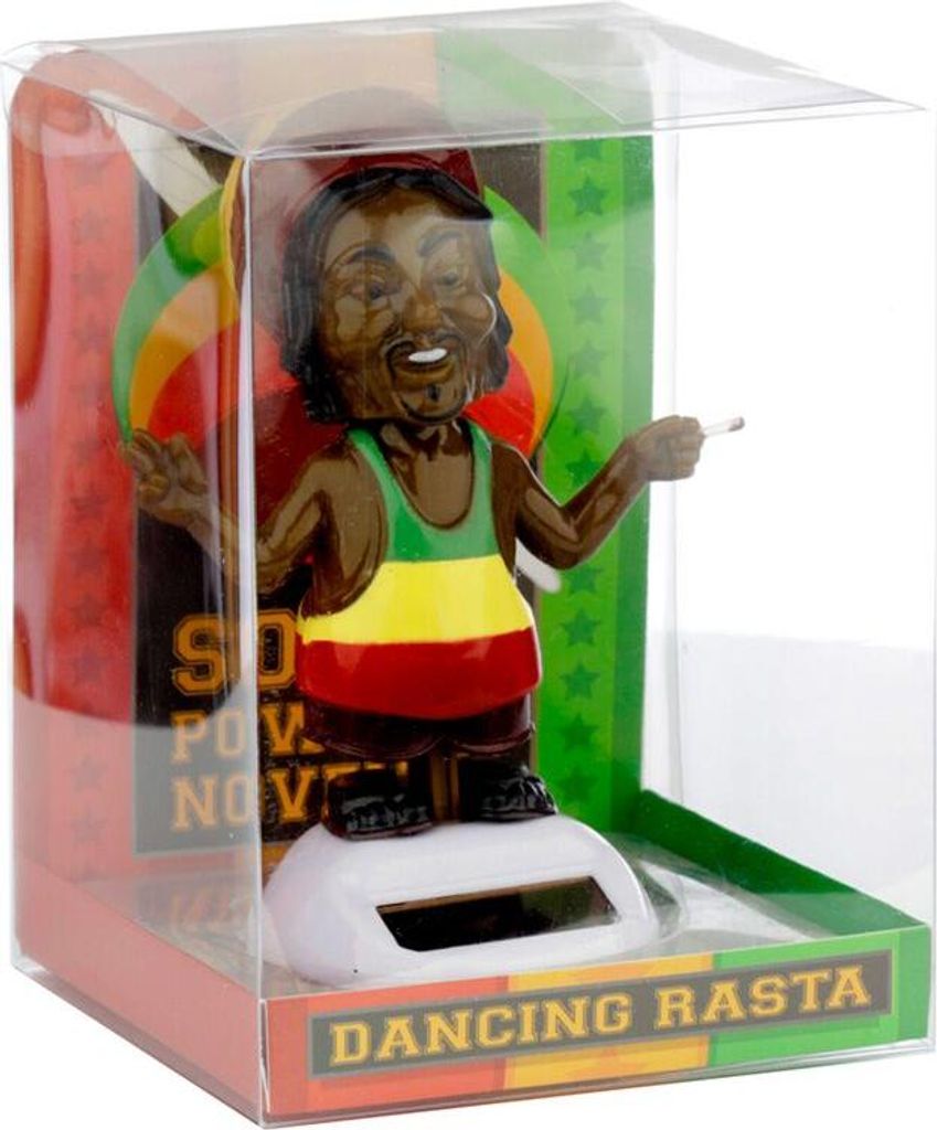 Bada Bing Figurine Solaire Bobblehead Rastafari Rastaman Reggae Peace – Décoration Fun