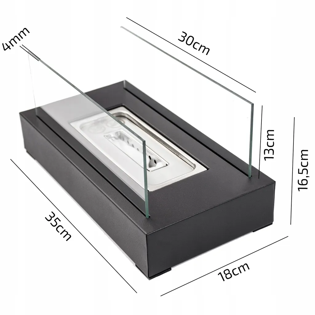 Cheminée de table sans fumée pour appartement avec vitres de protection - 13