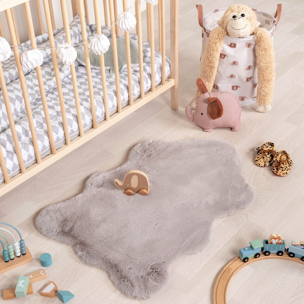 Volero - Kinderteppich - Huggy Schaf Grau - 55x80 cm - Kinderzimmer, Babyzimmer - Modern