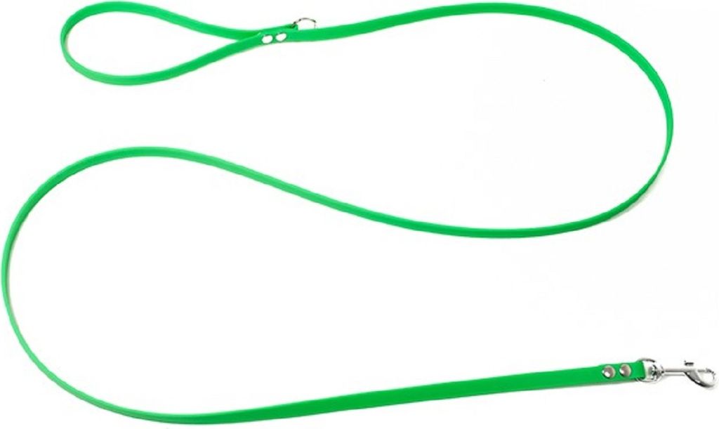 Mystique Biothane Leine 9mm neon grün 1,2m mit HS