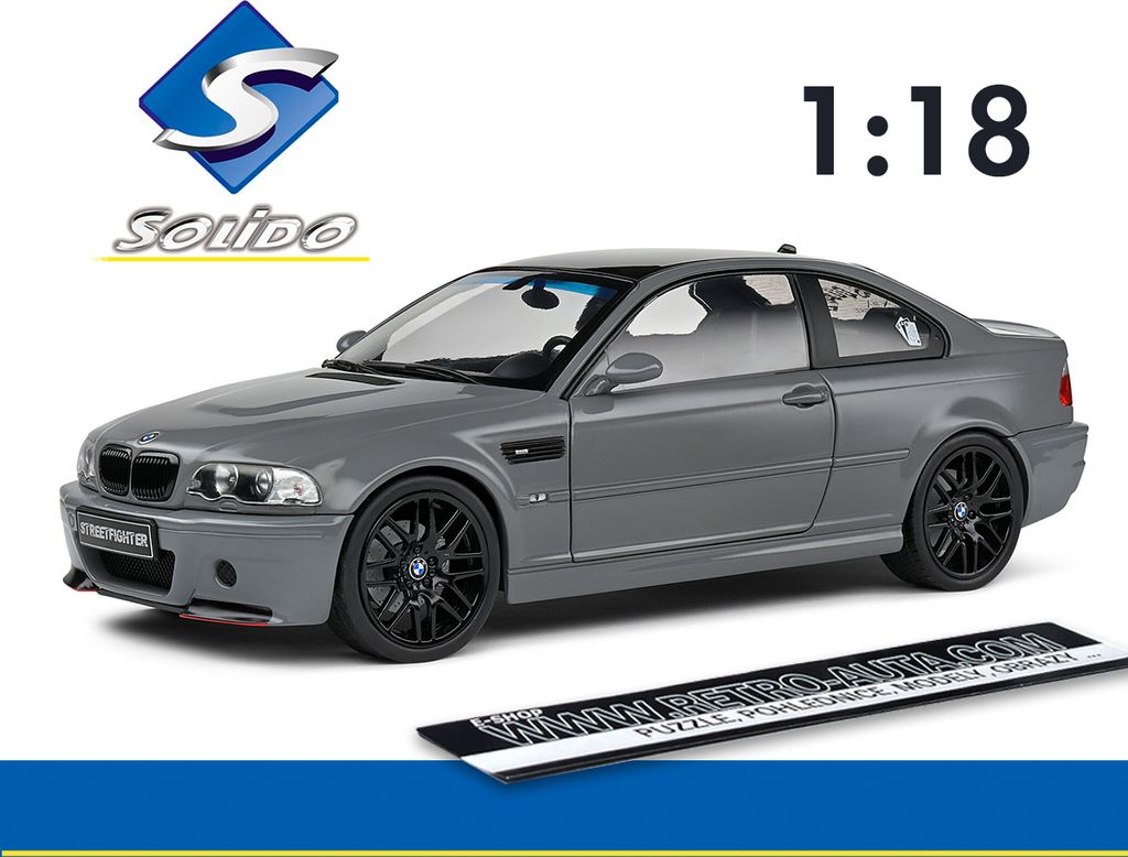 BMW E46 M3 Coupe Streetfighter 2000 - šedá SOLIDO 1:18 Obrázok produktu 