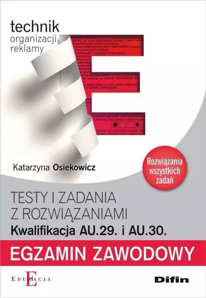 Egzamin zawodowy: Kwalifikacje AU.29 i AU.30
