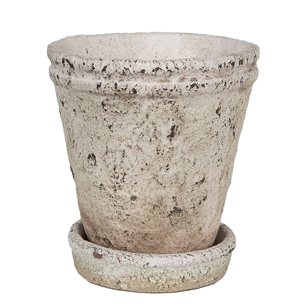 Vaso da fiori Clayre & Eef Ø 13x14 cm Pietra beige Immagine del prodotto 