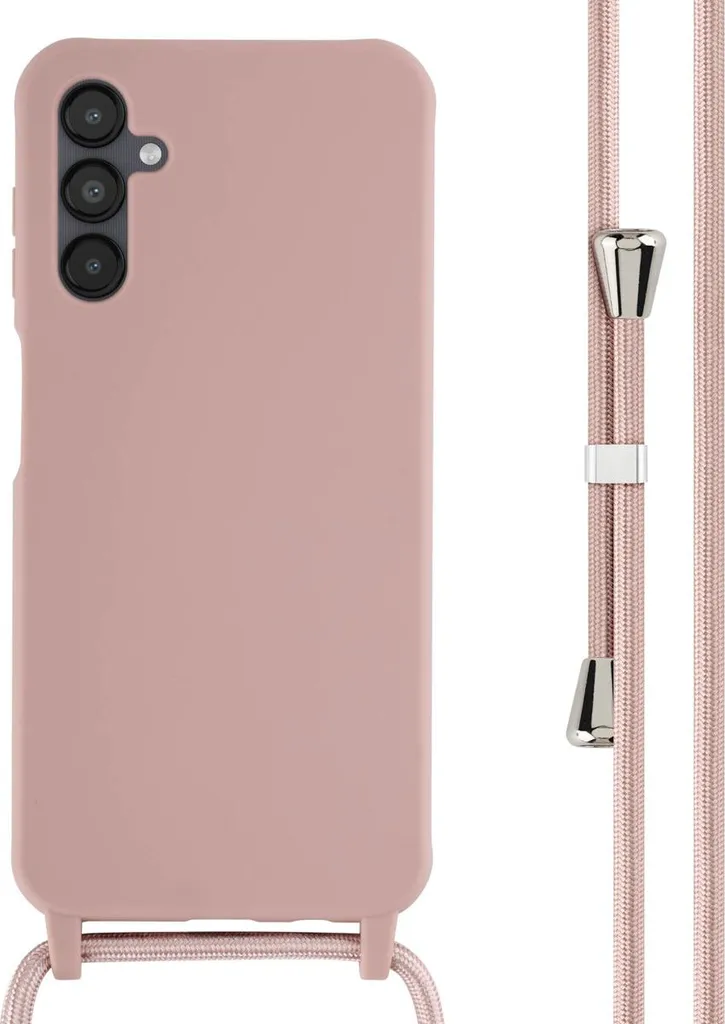 Custodia Samsung A14 5G per Genitori - Silicone Rosa Sabbia
