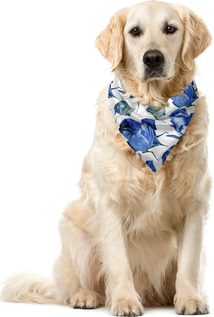 Bandana per Cani ABAKUHAUS Lavabile 55x55cm Rose Acquerello