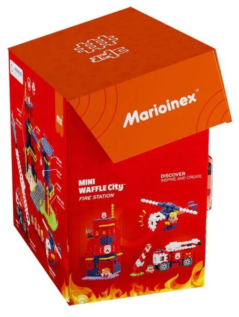 Jeu de Construction Caserne de Pompiers en Mini Waffle Souples 280 pcs - 8