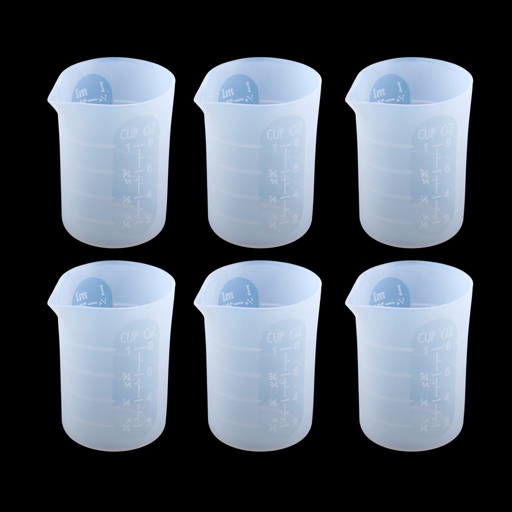 5 stücke silikon messbecher für harz 250 ml diy kleber werkzeuge tasse