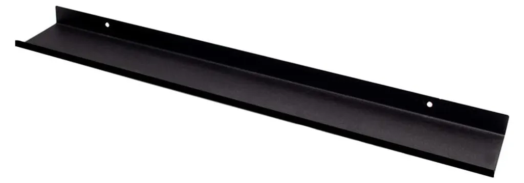 Étagère murale invisible 110 cm en métal noir pour dessus radiateur