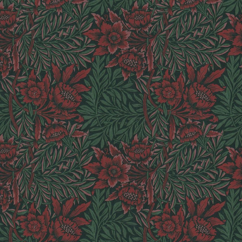 Profhome 390581-GU Blumen Tapete Floral matt schwarz grün braun-rot rosa 5,33 m2