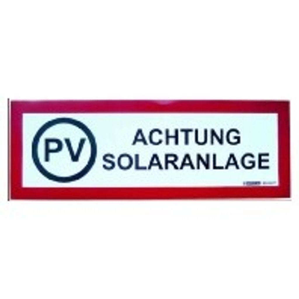 PROTEC.class Aufkleber PWSA Achtung Solaranlage Produktbild 