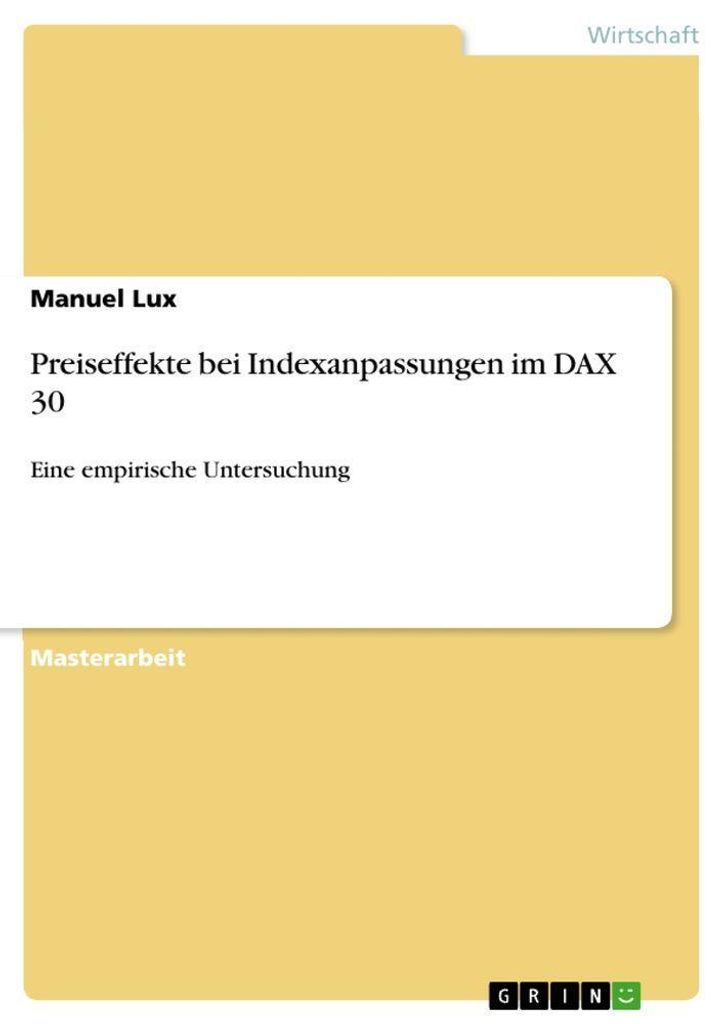 Preiseffekte bei Indexanpassungen im DAX 30