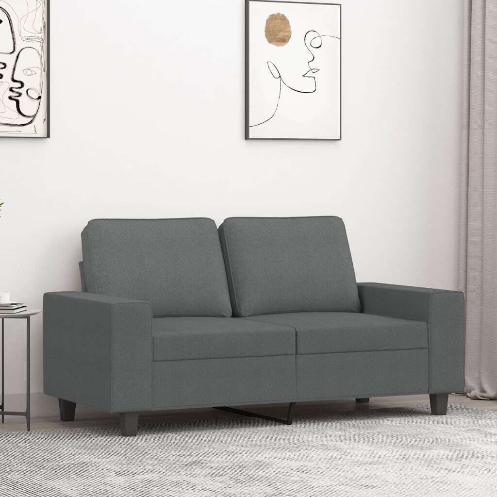 Cloris DesignMöbel 2-Sitzer-Sofa Dunkelgrau 120 cm Stoff , Schlafsofas 2024 Neu