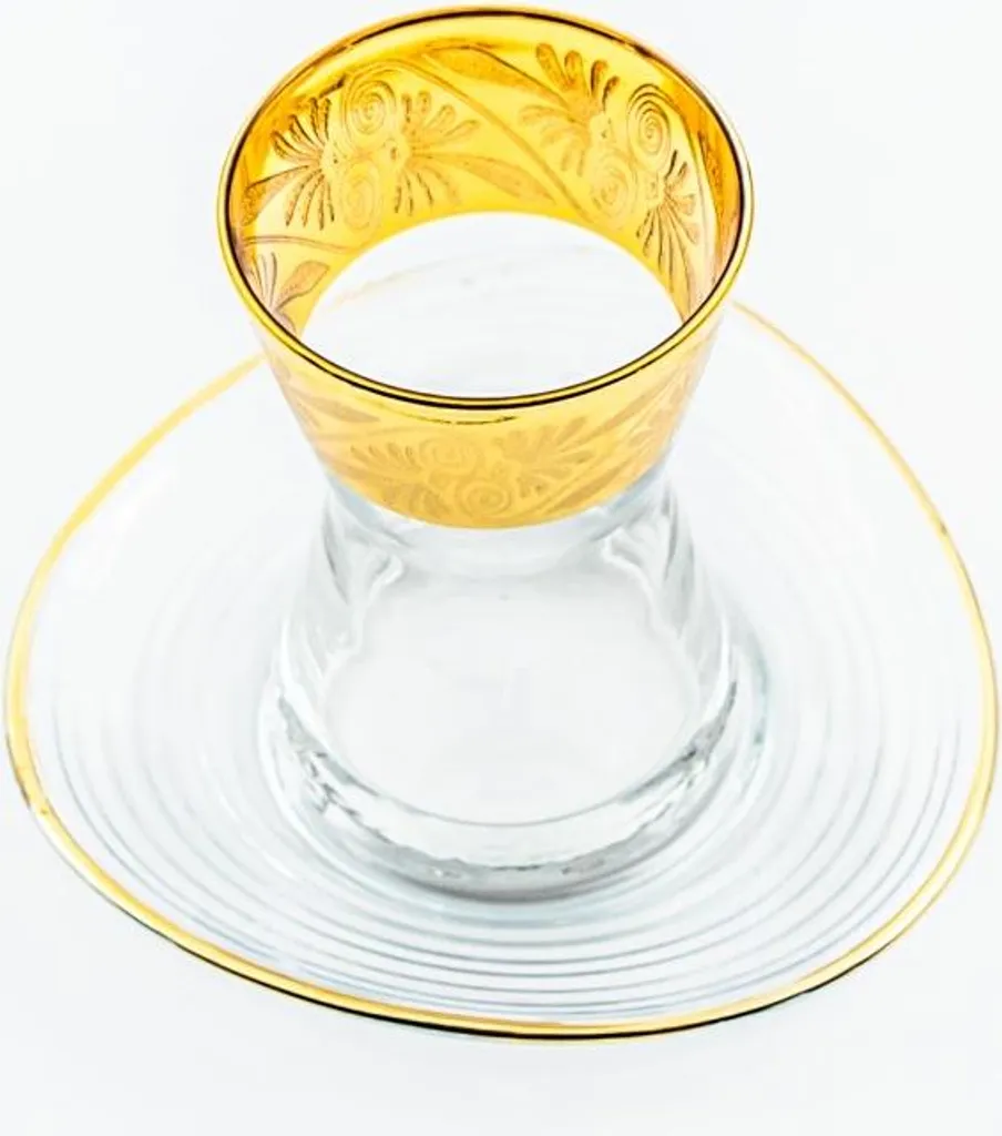 Bicchieri Caffè Jana Set da 6 | Tradizione in Vetro 10cl e Piattini