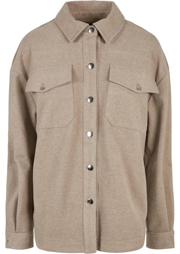 Urban Classics - "Classic" Hemdjacke für Damen TN426 (M) (helle Taupe)