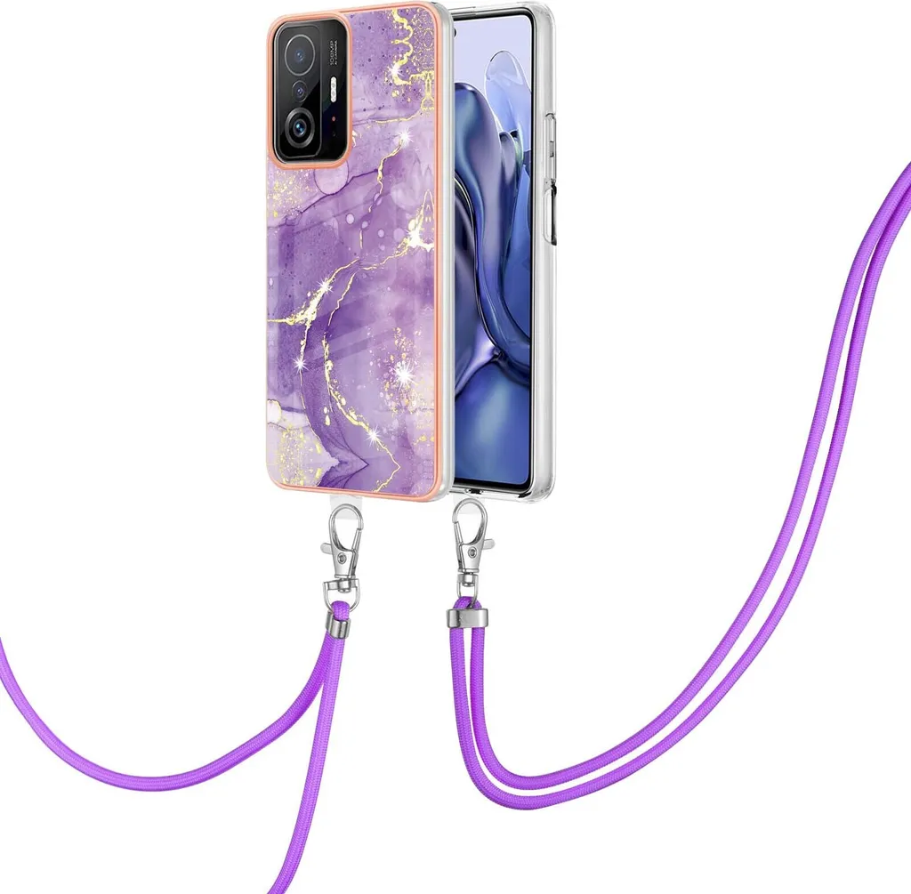 Cover Viola Xiaomi 11T Pro con Tracolla Regolabile - Accessorio Glamour