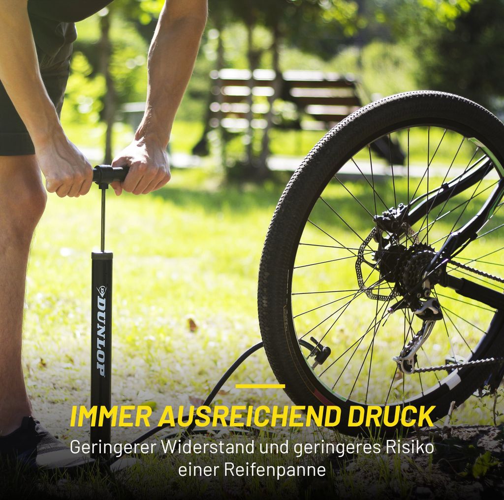 Dunlop podlahová pumpa na bicykel a auto s manometrom - Obrázok produktu 12