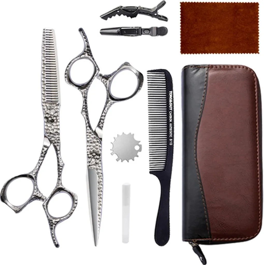 Set Forbici Parrucchiere Professionali 9CR13 Acciaio Inox CNC 2 Pezzi
