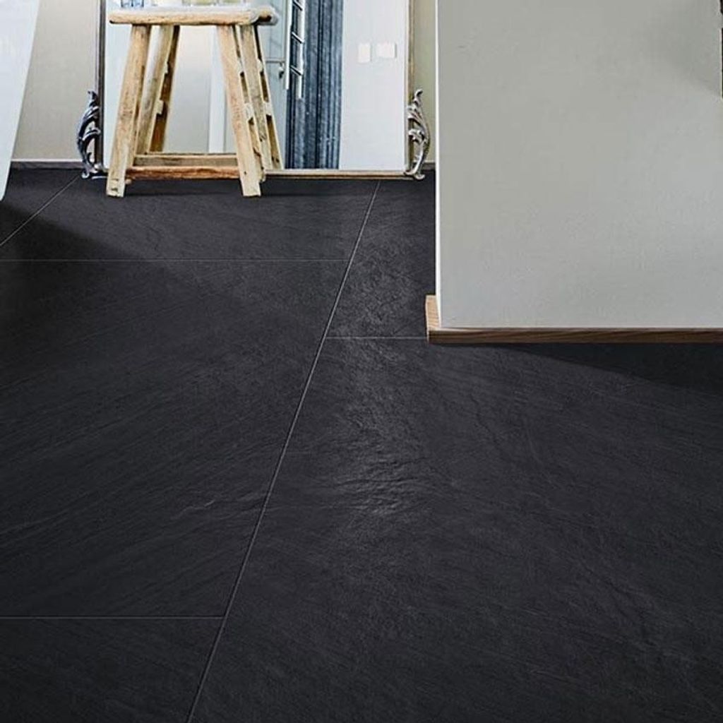 CASA39 Fliesen Steinoptik Schwarz 75x75 cm Marazzi Mystone Lavagna
