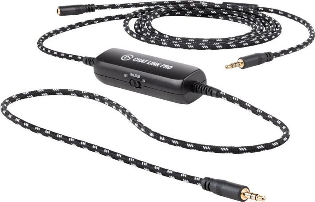 Elgato Chat Link Pro Audiokabel 2,5 m 3,5 mm schwarzer Klinkenadapter Gold