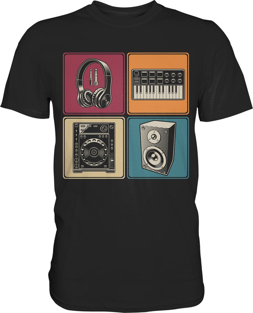 Modular Synthesizer Analog Kopfhörer DJ Musiker T-Shirt – Produktbild 