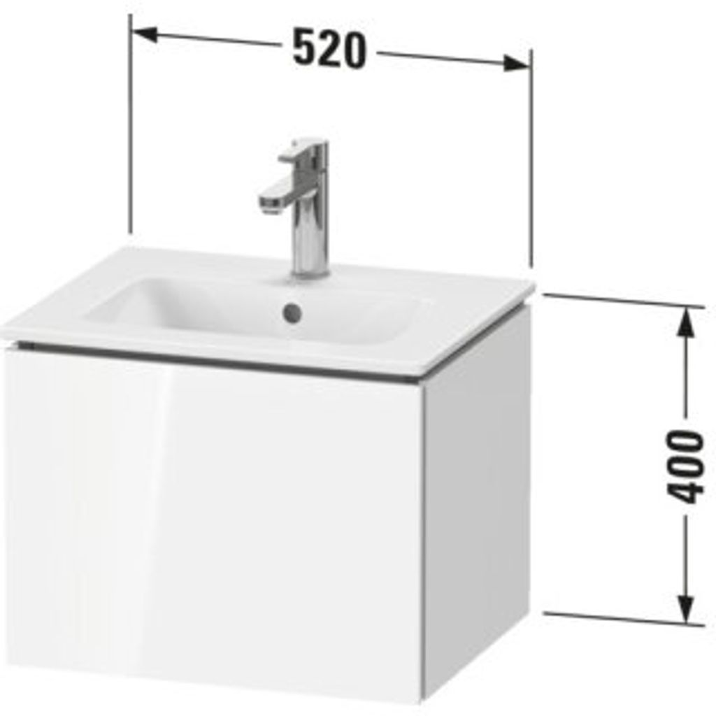 DURAVIT LC611805353 WTU L-Cube wandhängend, 1 Auszug