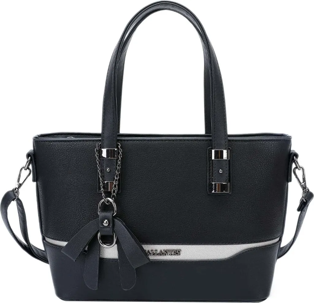 Grand Sac à Main Cabas pour Femme Noir Motif GH Gallantry Format A4