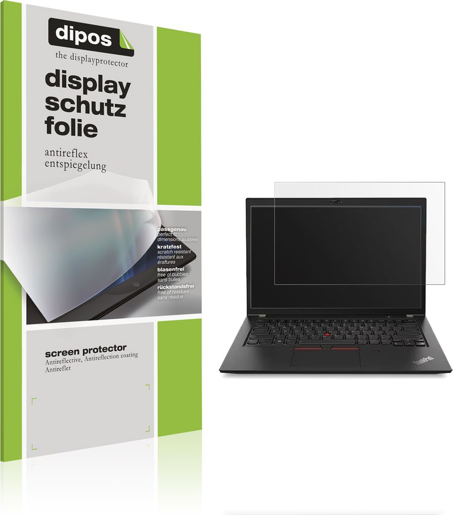 2x Schutzfolie für Lenovo ThinkPad T480s matt Displayschutzfolie Folie Display Schutz dipos