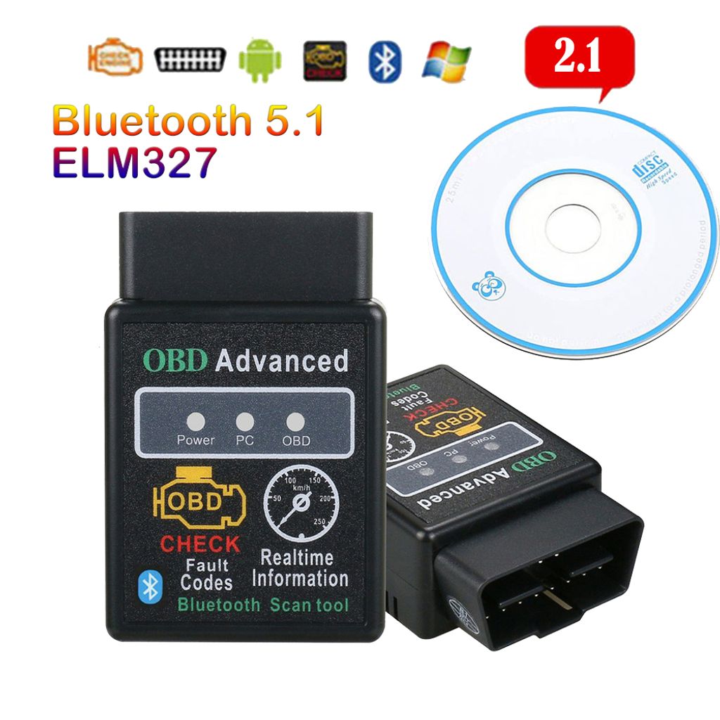 Bluetooth ELM327 V2.1 OBD2 Scanner Auto Diagnosegeräte OBDII Für Android 