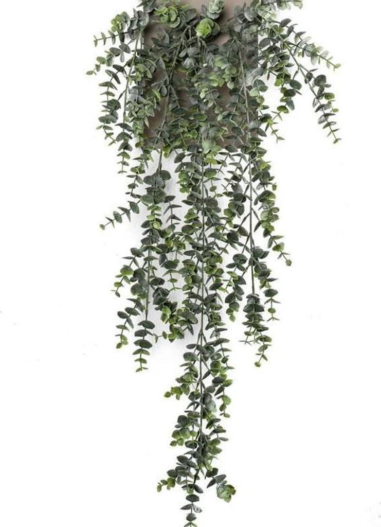 artplants.de Künstlicher Busch Eukalyptus Hänger ZELINDA auf Steckstab, grün, 75cm - Deko Eucalyptus