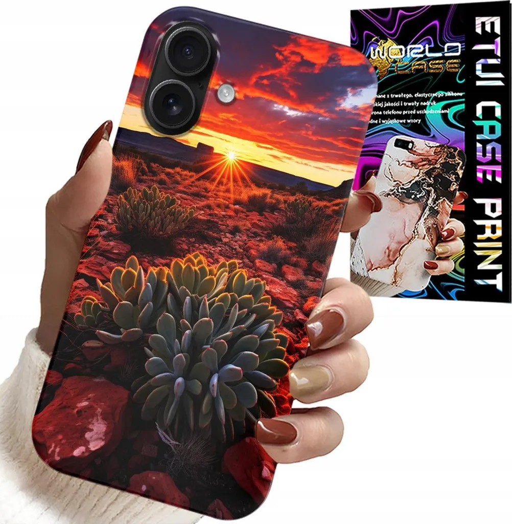 Cover iPhone 16 Plus Vista Deserto Messicano con Vetro Pro | Slim & Safe